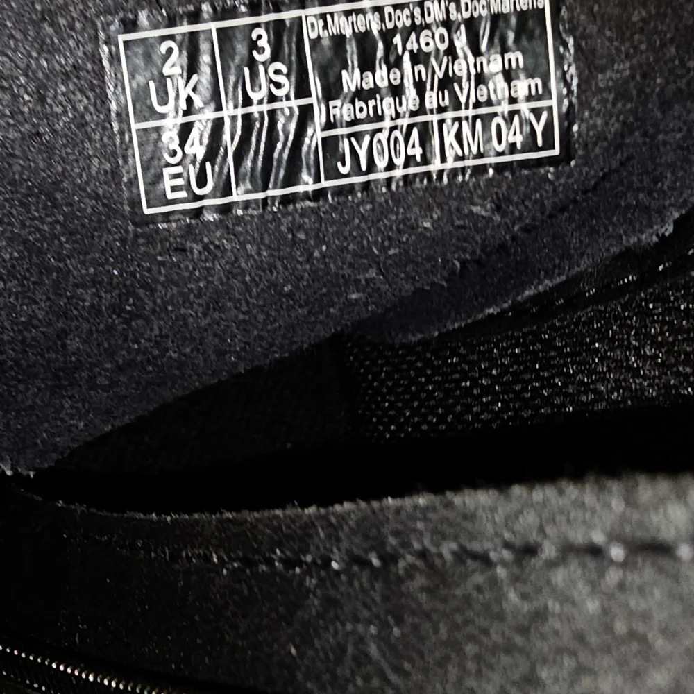 Dr. Martens Doc Marten AirWair Black Combat Boots 1460 Junior Moto NEW Size 3 US - Picture 7 of 11